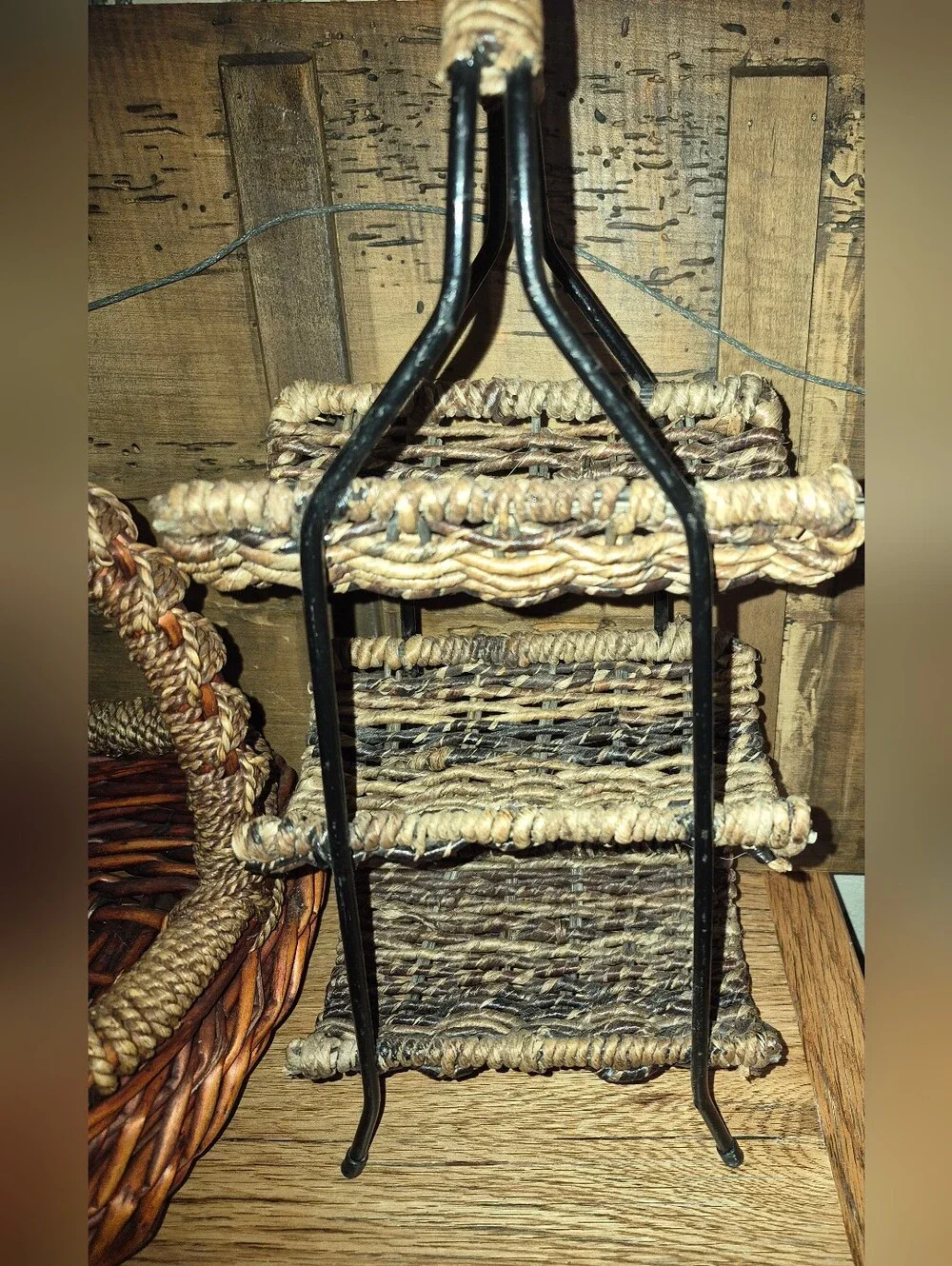Vintage Wicker Storage Lot Of 3